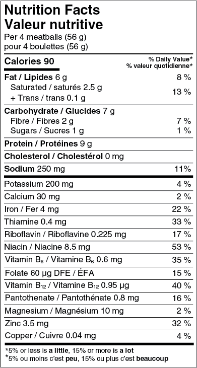 Nutritional Facts